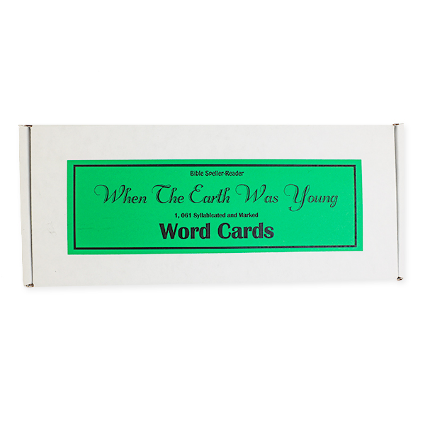Bible Speller Reader - Word Cards - When The Earth Was Young