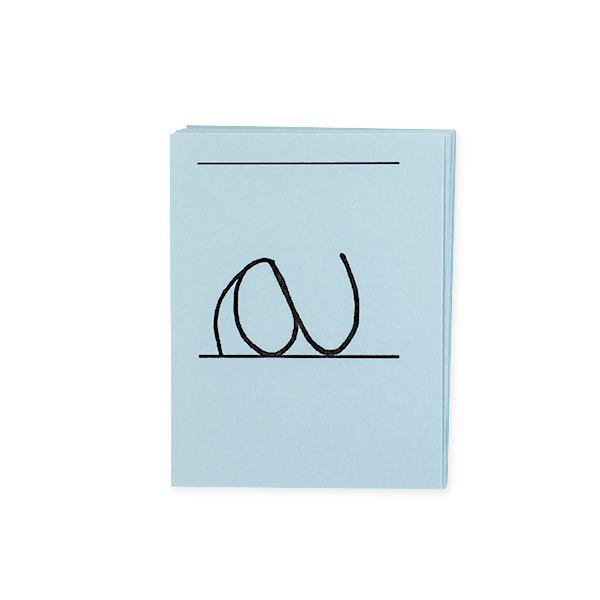 Lowercase Left-Handed Cursive Stroking Cards
